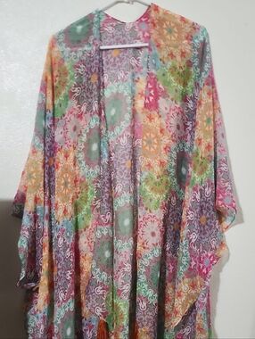 Women’s Multicolor Floral Kimono Cover-Up